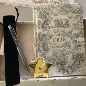 Small Dior Notebook and Swarovski Pen Set